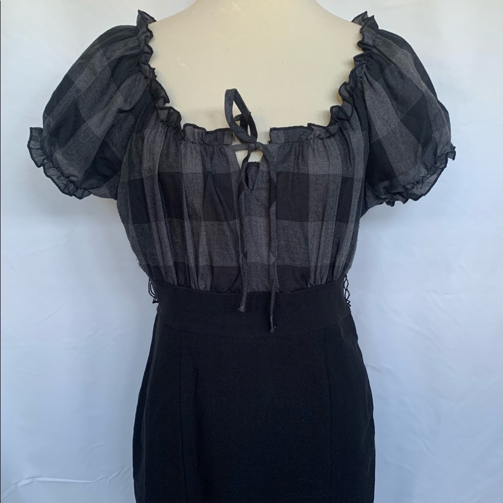Black & gray Plaid dress sz. 13